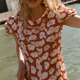 DÔEN - ALNA DRESS -- ROUGE FLEURS D'ANEMONE