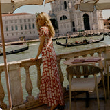 DÔEN - ALNA DRESS -- ROUGE FLEURS D'ANEMONE