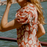 DÔEN - ALNA DRESS -- ROUGE FLEURS D'ANEMONE