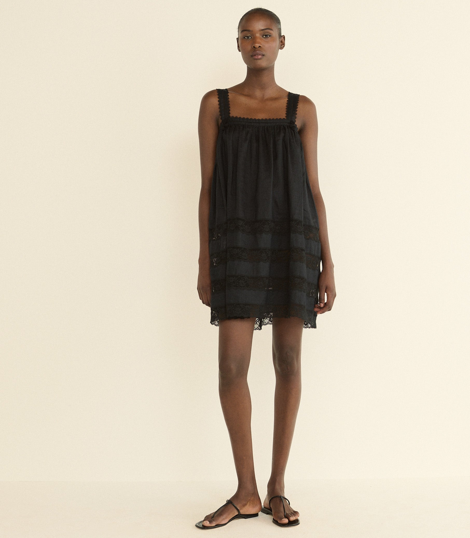 DOEN - ALOISE DRESS - - BLACK