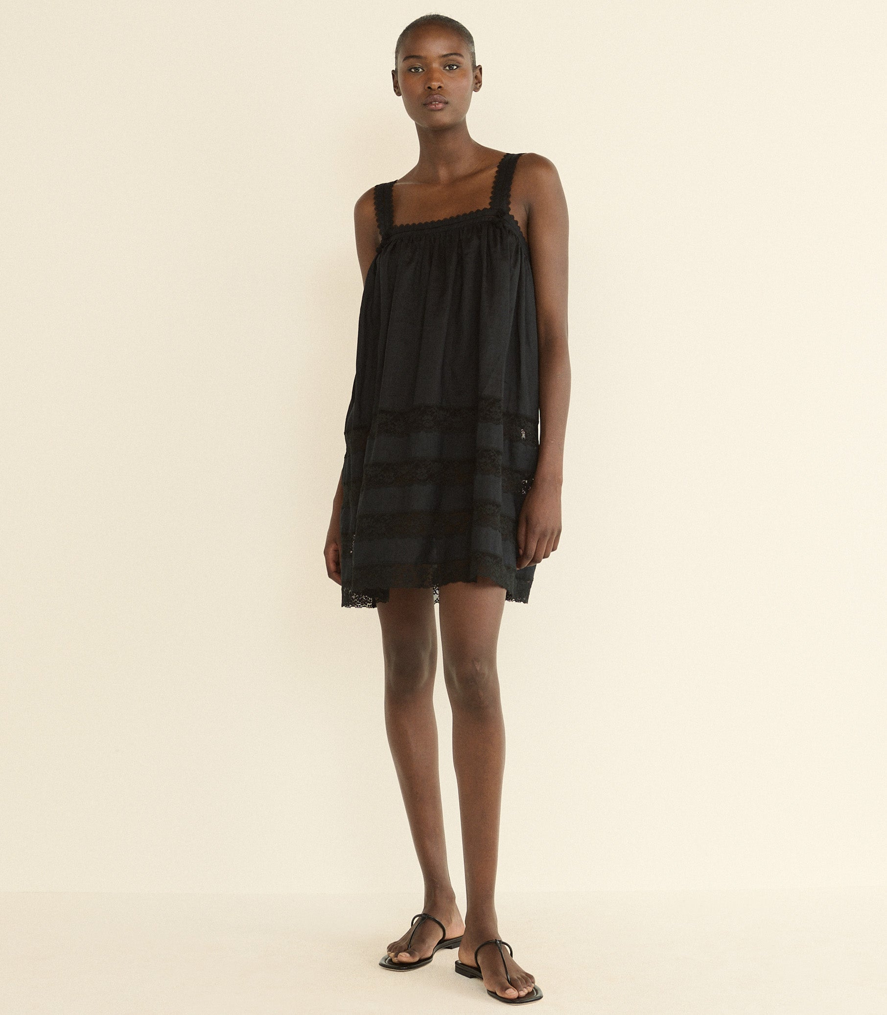DOEN - ALOISE DRESS - - BLACK