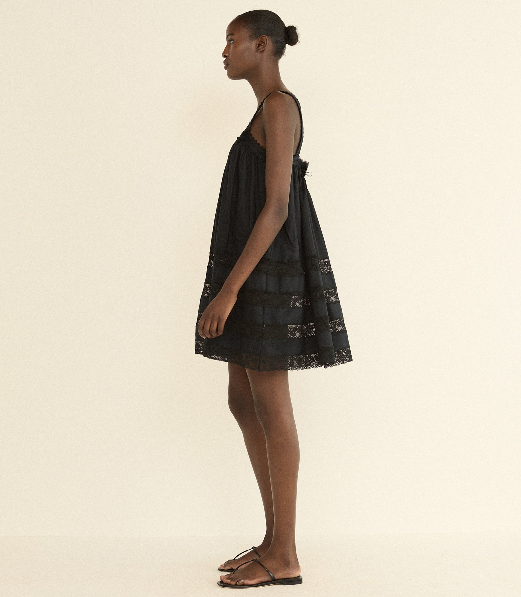 DOEN - ALOISE DRESS - - BLACK