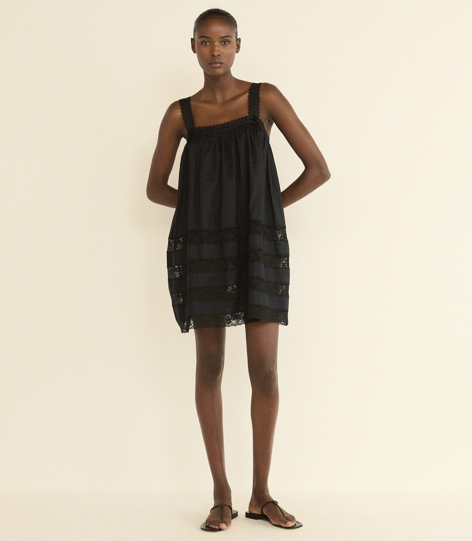 DOEN - ALOISE DRESS - - BLACK
