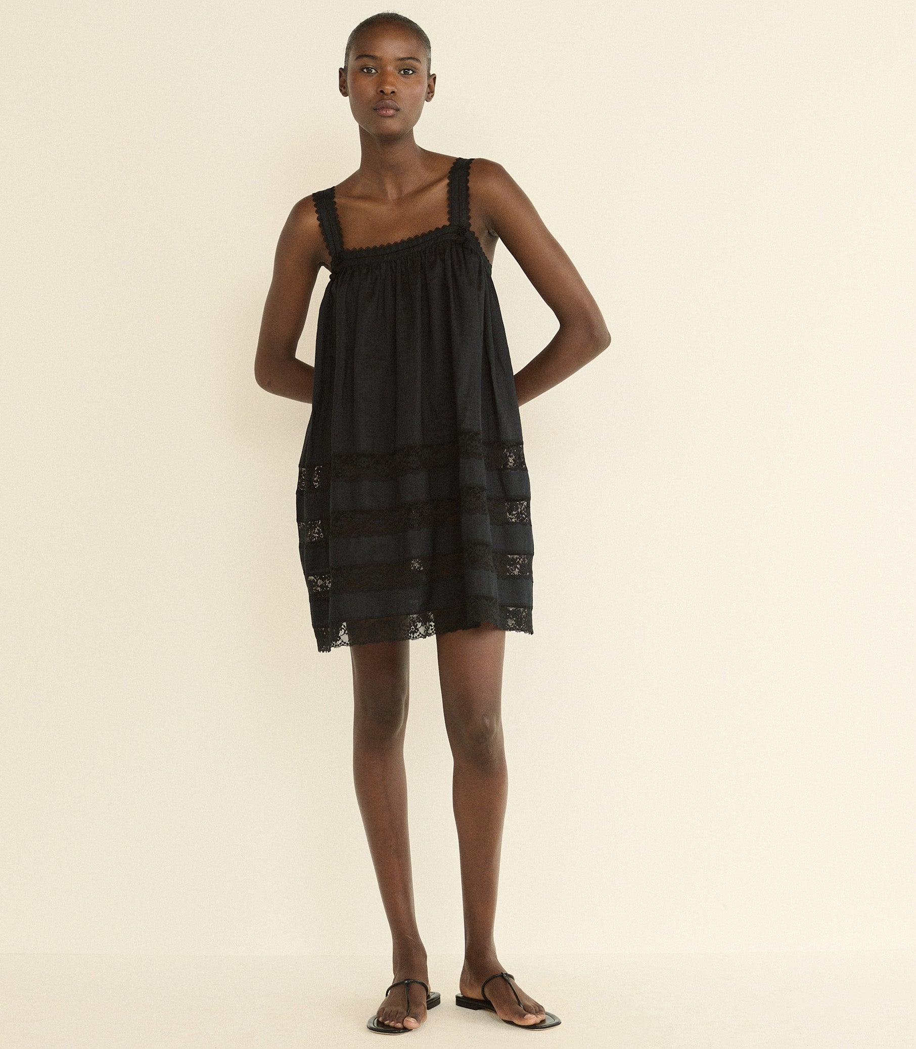 DOEN - ALOISE DRESS - - BLACK