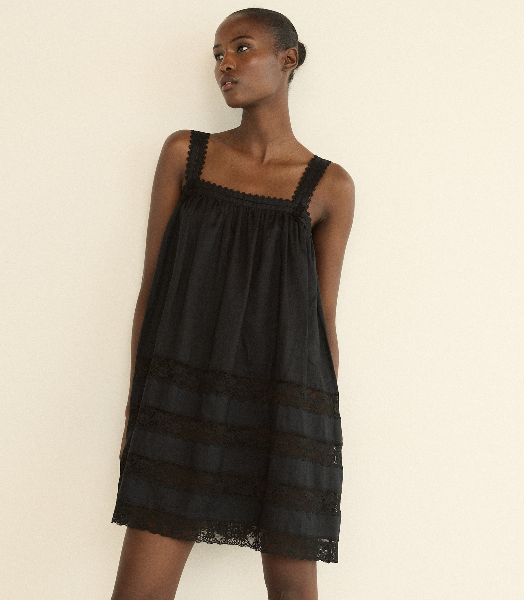 DOEN - ALOISE DRESS - - BLACK