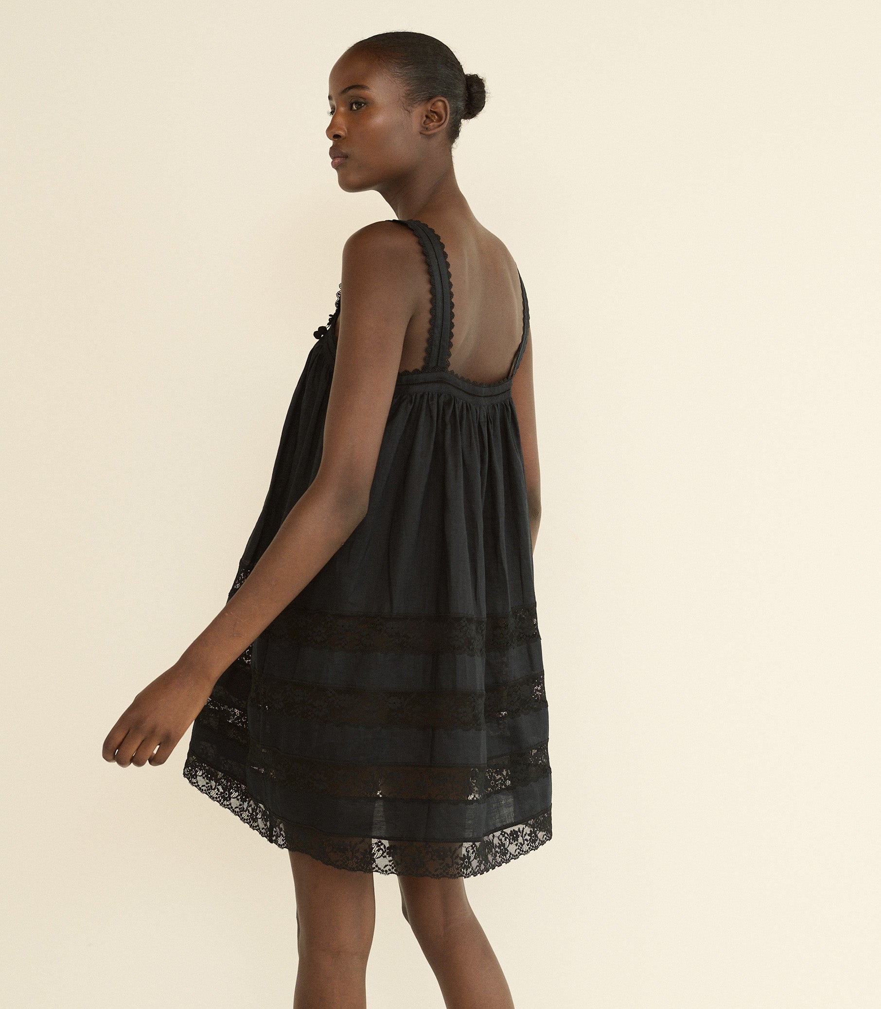 DOEN - ALOISE DRESS - - BLACK