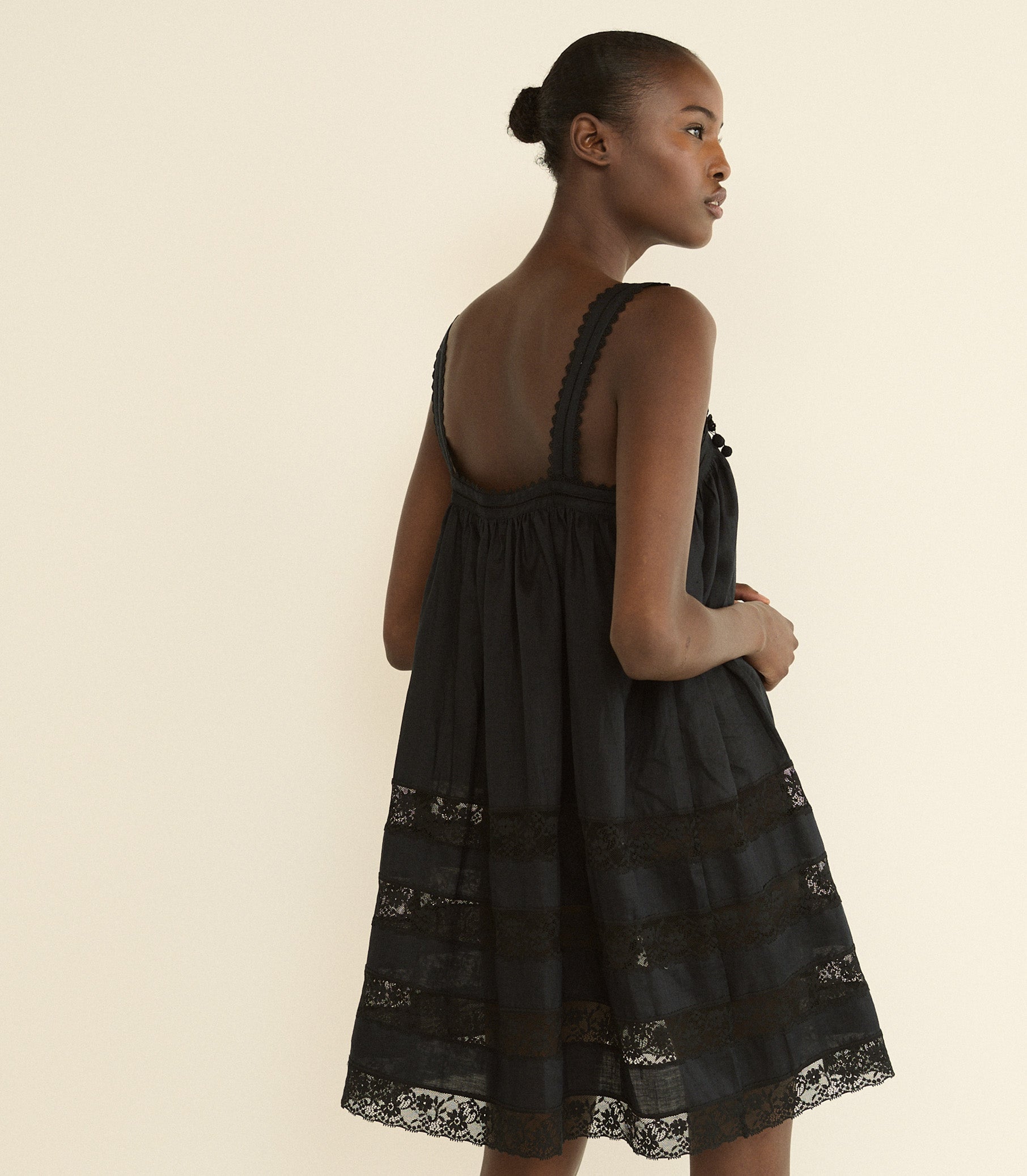 DOEN - ALOISE DRESS - - BLACK
