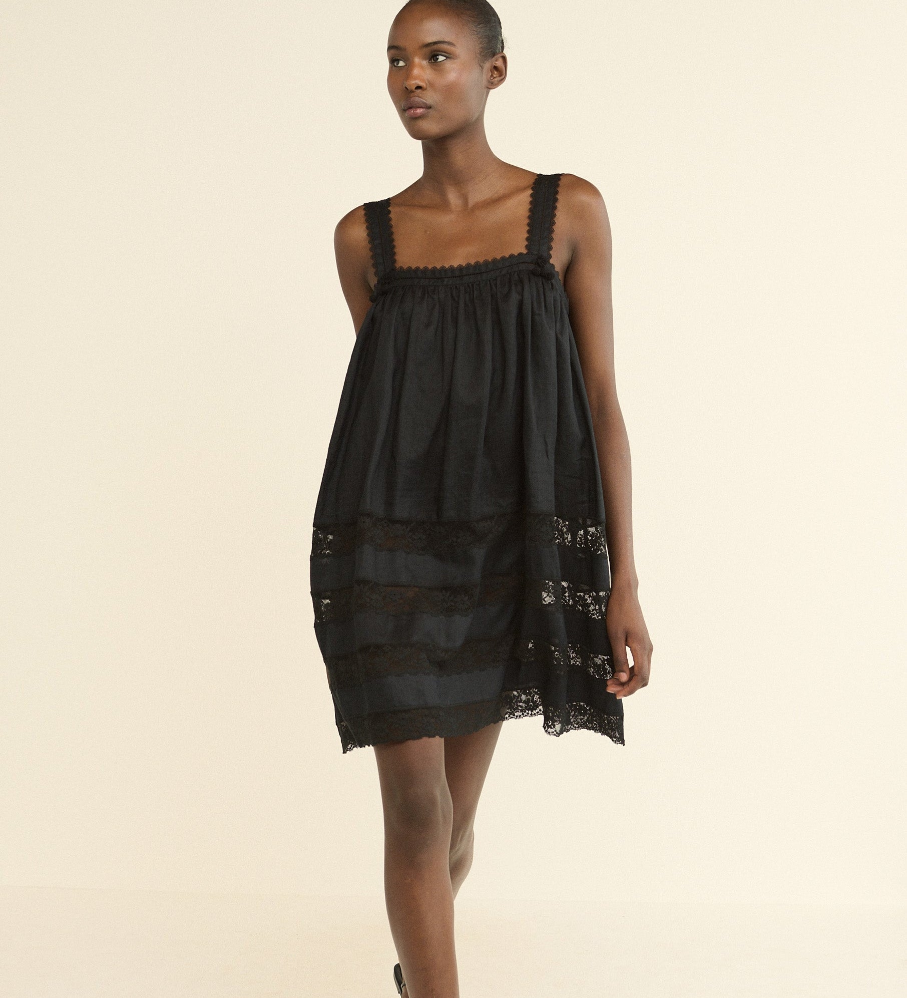 DOEN - ALOISE DRESS - - BLACK