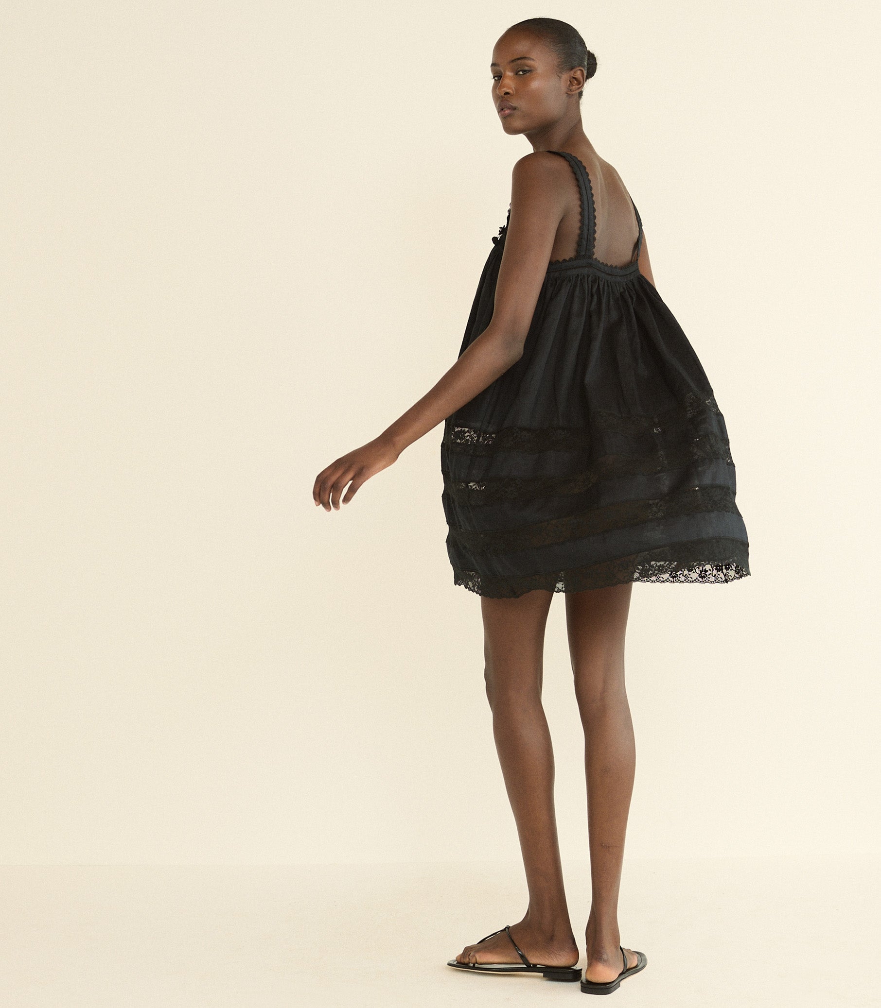 DOEN - ALOISE DRESS - - BLACK