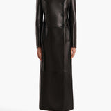 Khaite - Alton Coat in Black Leather
