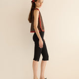 DÔEN - AMALIA TOP -- NOIR MONTMARTRE FOULARD