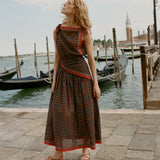 DÔEN - AMALIA TOP -- NOIR MONTMARTRE FOULARD