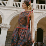 DÔEN - AMALIA TOP -- NOIR MONTMARTRE FOULARD