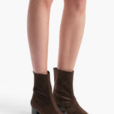 Khaite - Andee Ankle Boot in Ebano Suede