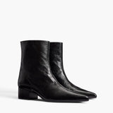 Khaite - Andee Ankle Boot in Black Glazed Leather