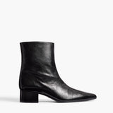 Khaite - Andee Ankle Boot in Black Glazed Leather