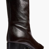 Khaite - Andee Knee - High Boot in Black Glazed Leather