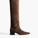 Khaite - Andee Knee-High Boot in Ebano Suede