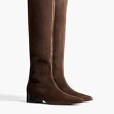 Khaite - Andee Knee-High Boot in Ebano Suede