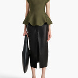 Khaite - Anden Skirt in Black Leather