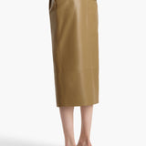 Khaite - Anden Skirt in Golden Ochre Leather