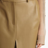 Khaite - Anden Skirt in Golden Ochre Leather