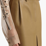 Khaite - Anden Skirt in Golden Ochre Leather