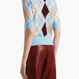 Khaite - Anders Top in Light Blue Multi