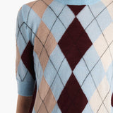 Khaite - Anders Top in Light Blue Multi