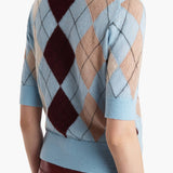 Khaite - Anders Top in Light Blue Multi