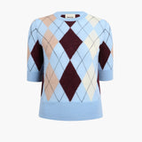 Khaite - Anders Top in Light Blue Multi