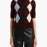 Khaite - Anders Top in Merlot Multi