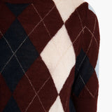 Khaite - Anders Top in Merlot Multi