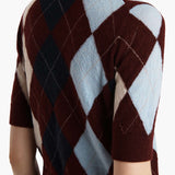 Khaite - Anders Top in Merlot Multi