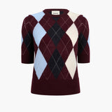 Khaite - Anders Top in Merlot Multi