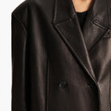 Khaite - Andors Coat in Black Leather
