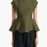 Khaite - Andra Top in Olive