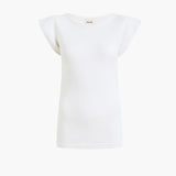 Khaite - Angel Top in Chalk Cashmere Jersey