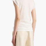 Khaite - Angel Top in Chalk Cashmere Jersey