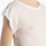 Khaite - Angel Top in Chalk Cashmere Jersey