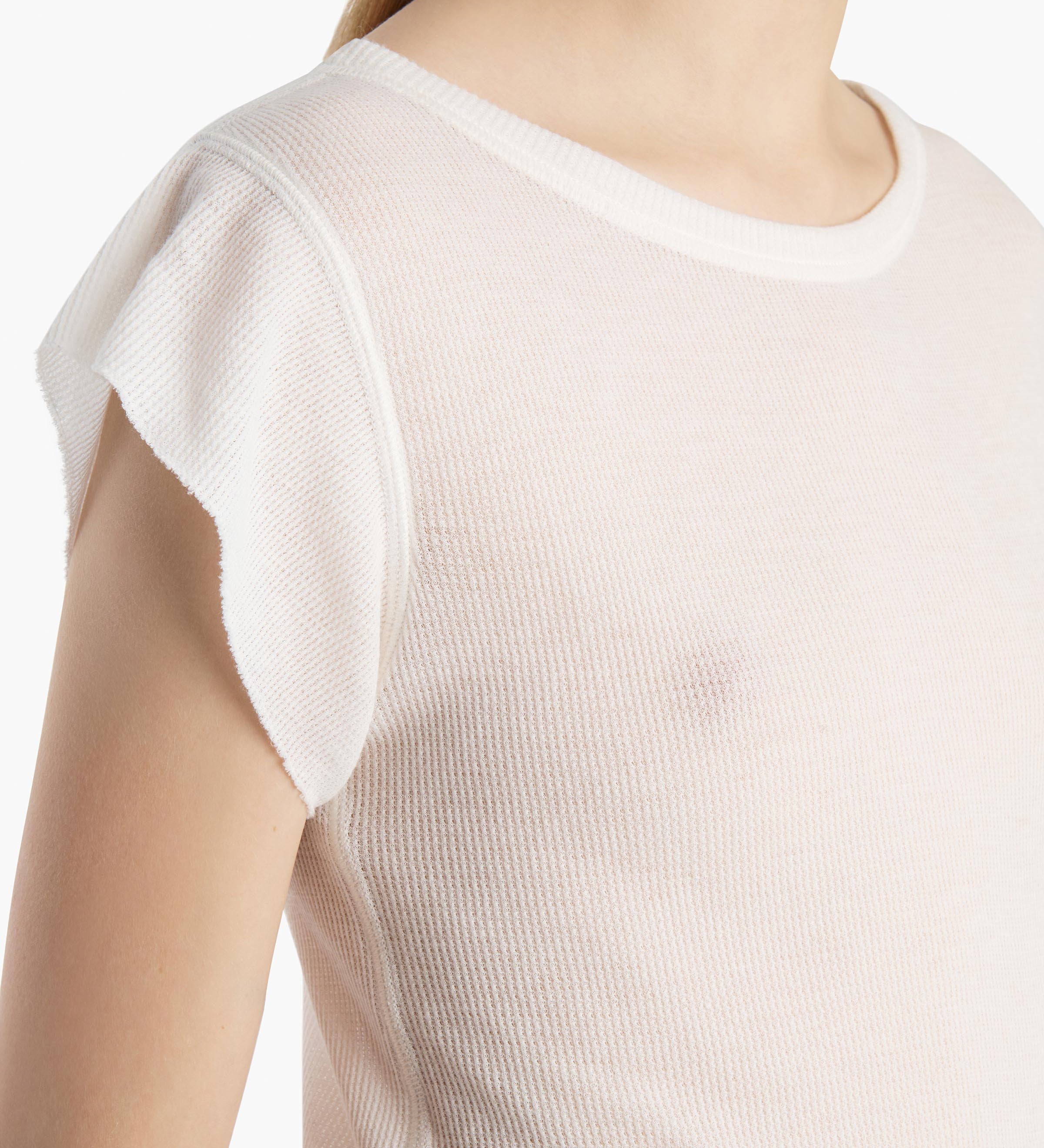 Khaite - Angel Top in Chalk Cashmere Jersey