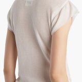 Khaite - Angel Top in Chalk Cashmere Jersey
