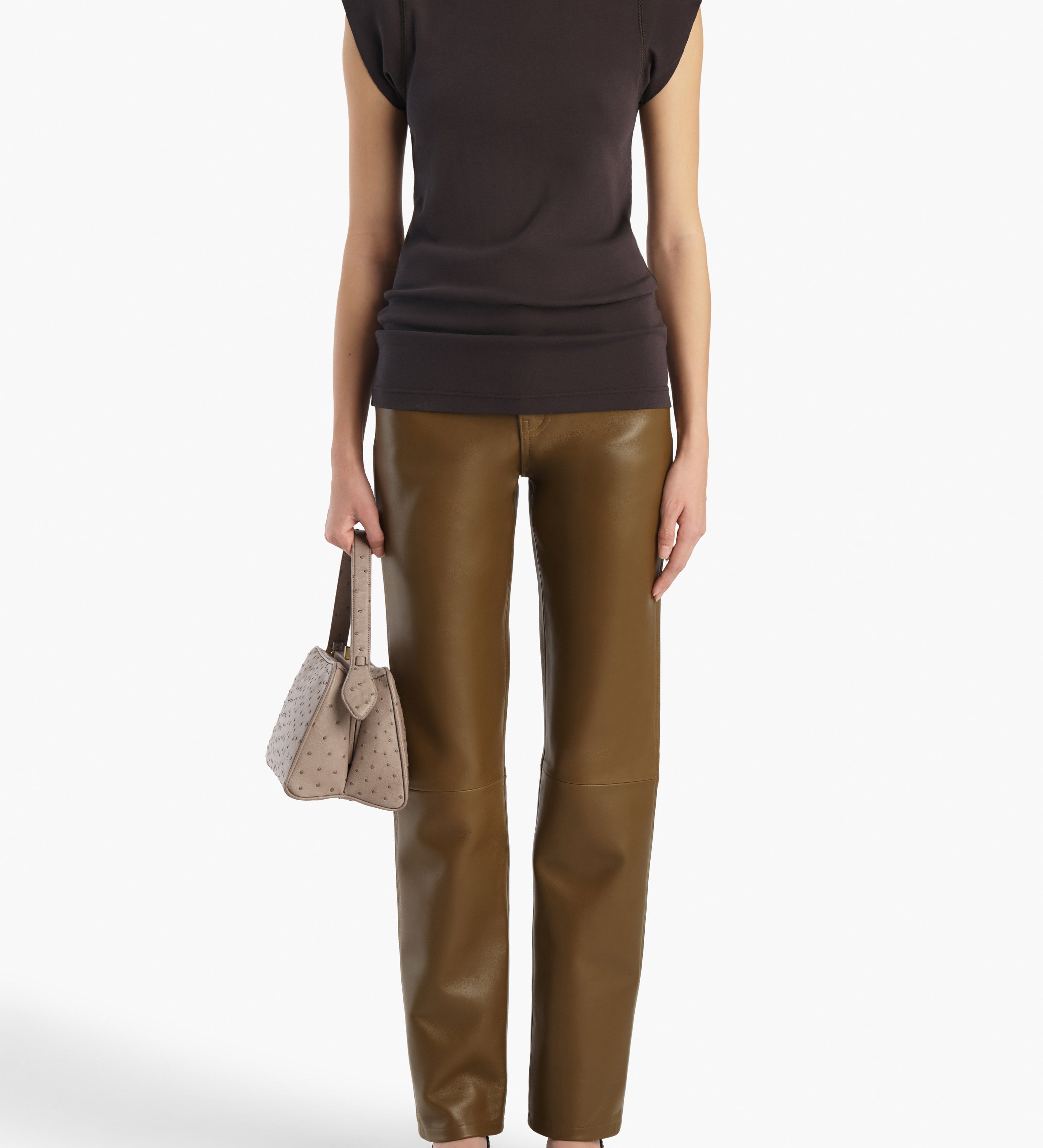 Khaite - Angel Top in Dark Umber
