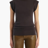 Khaite - Angel Top in Dark Umber