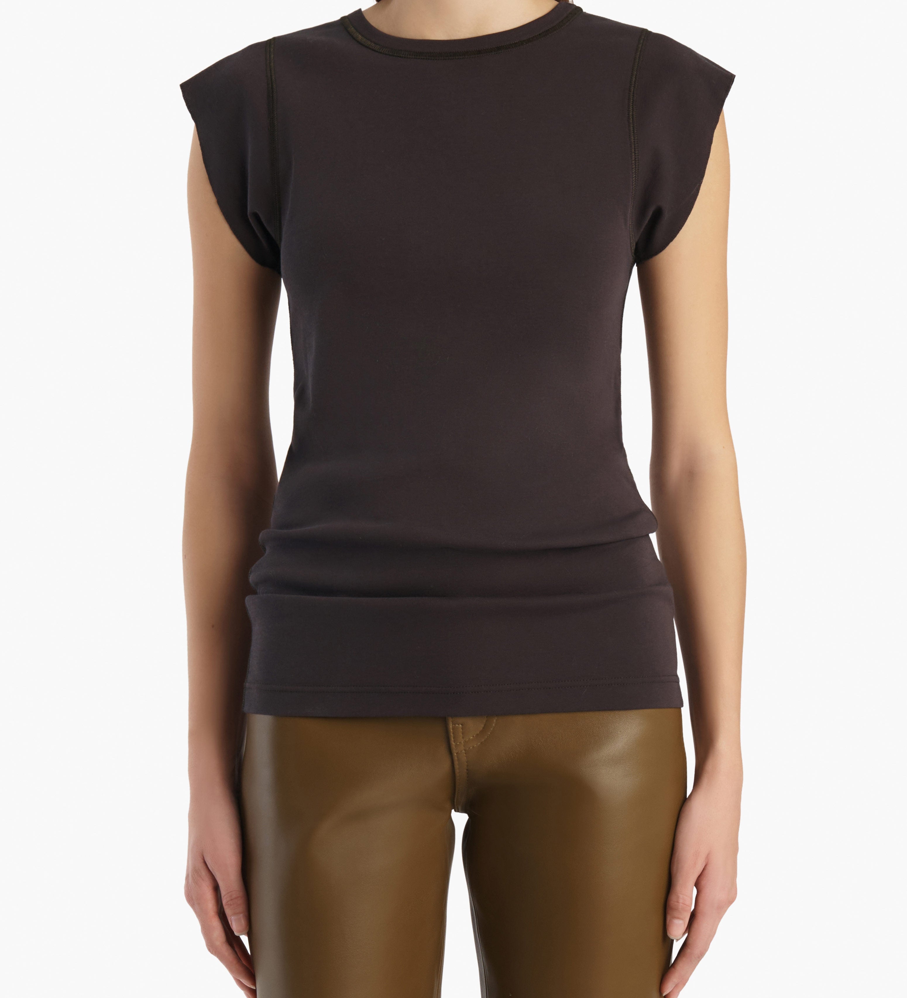 Khaite - Angel Top in Dark Umber
