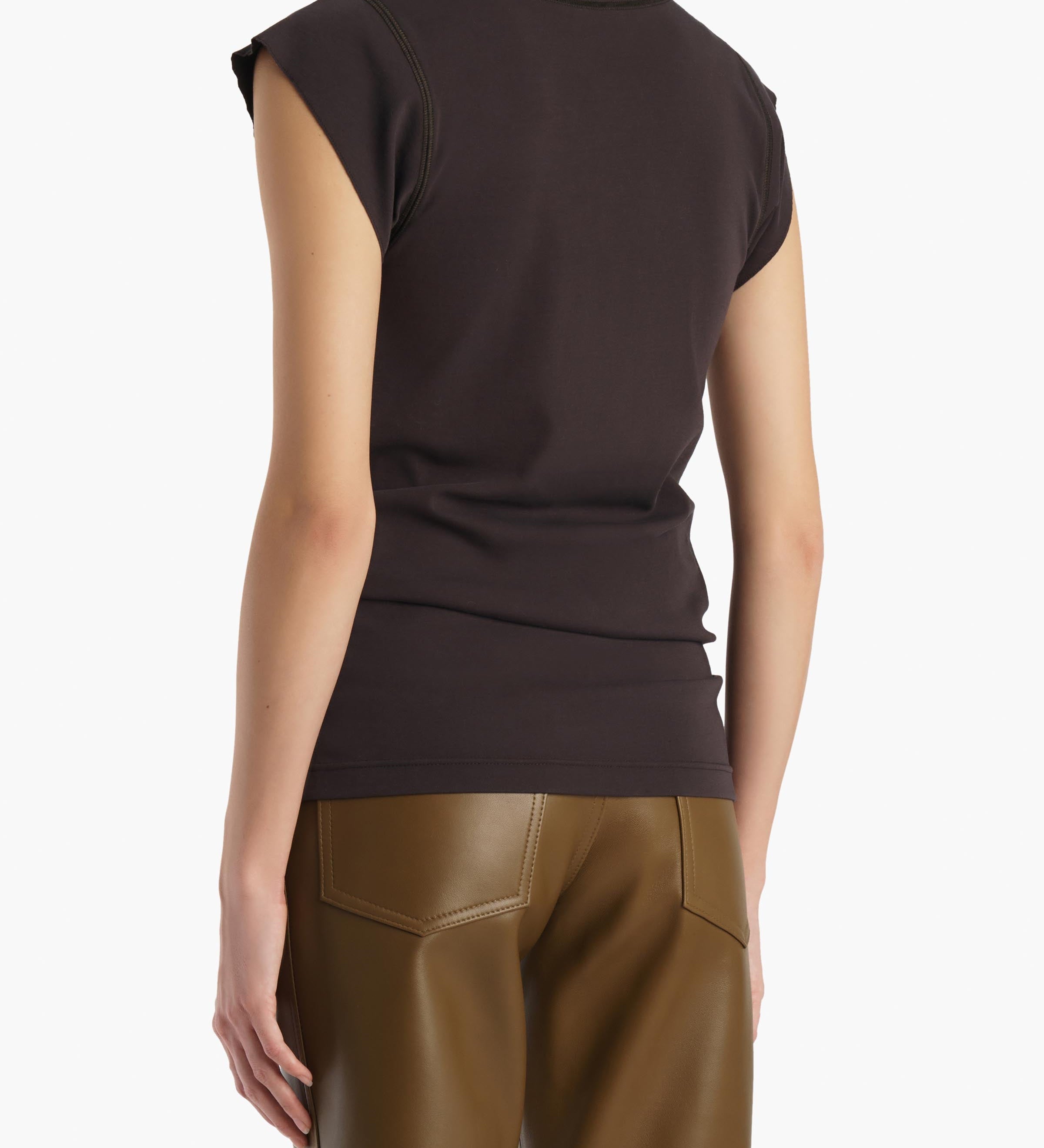 Khaite - Angel Top in Dark Umber