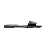 DÔEN - ANGELICA SANDAL -- BLACK FAUX CROC