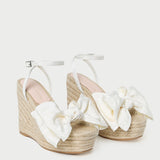 Loeffler Randall - Angelina Cream Moiré Bow Wedge