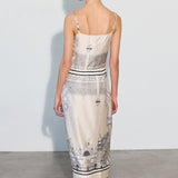 Callas Milano - ANGIE Camisole Dress VENICE Print Travertine