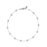 Dorsey - CLEMENCE, LAB WHITE SAPPHIRE ANKLET, SILVER